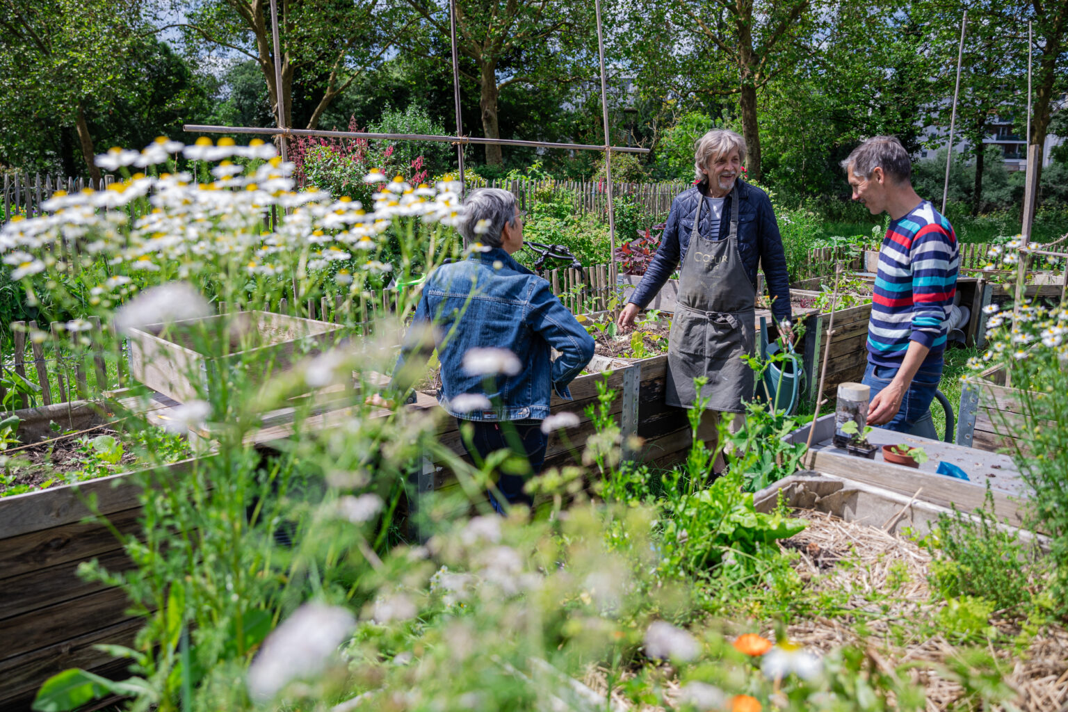 Visite du potager solidaire de Pirmil